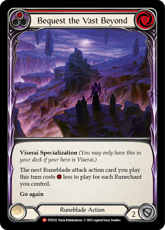 Flesh and Blood TCG | Bequest the Vast Beyond [DTD212] (Dusk Till Dawn)  Rainbow Foil | The Nerd Merchant