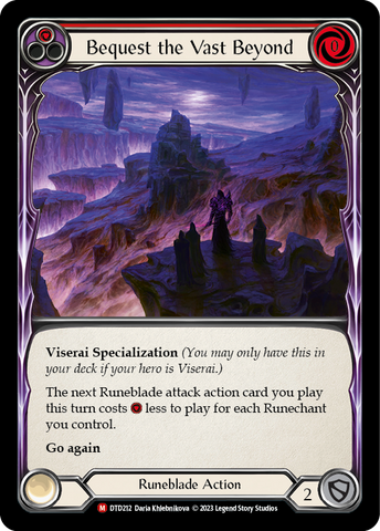 Flesh and Blood TCG | Bequest the Vast Beyond [DTD212] (Dusk Till Dawn)  Rainbow Foil | The Nerd Merchant