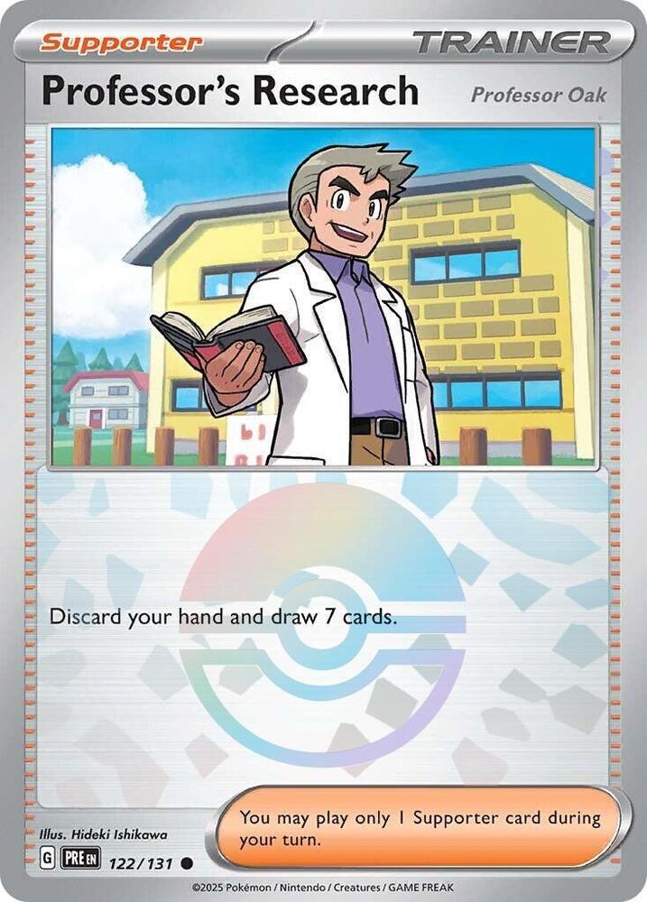 Pokemon | Professor's Research (122/131) [Professor Oak] (Poke Ball Pattern) [Scarlet & Violet: Prismatic Evolutions] | The Nerd Merchant