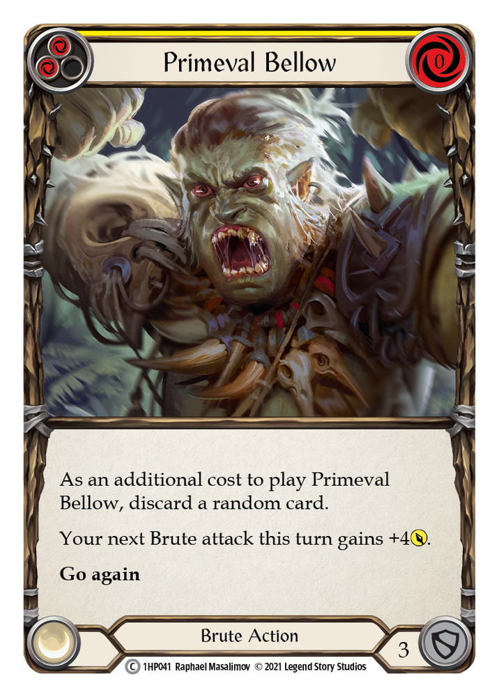 Flesh and Blood TCG | Primeval Bellow (Yellow) [1HP041] (History Pack 1) | The Nerd Merchant