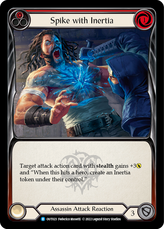 Flesh and Blood TCG | Spike with Inertia (Red) [OUT023] (Outsiders) | The Nerd Merchant