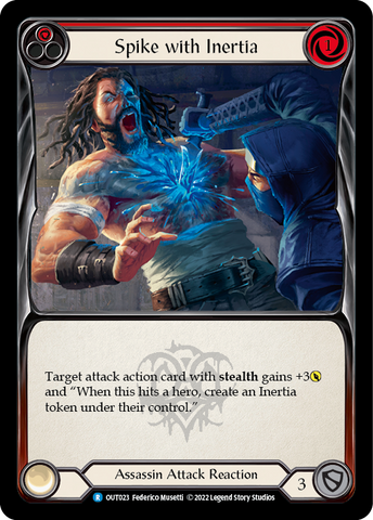 Flesh and Blood TCG | Spike with Inertia (Red) [OUT023] (Outsiders) | The Nerd Merchant