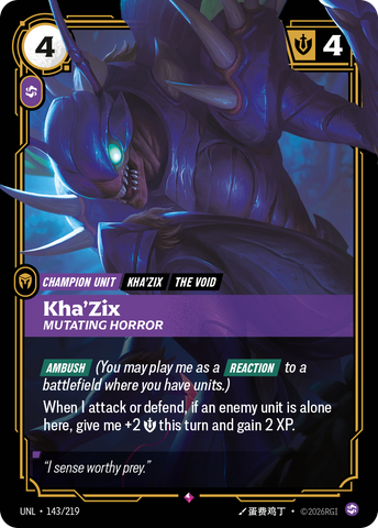 Kha'Zix - Mutating Horror (Foil) - Unleashed (143/219)