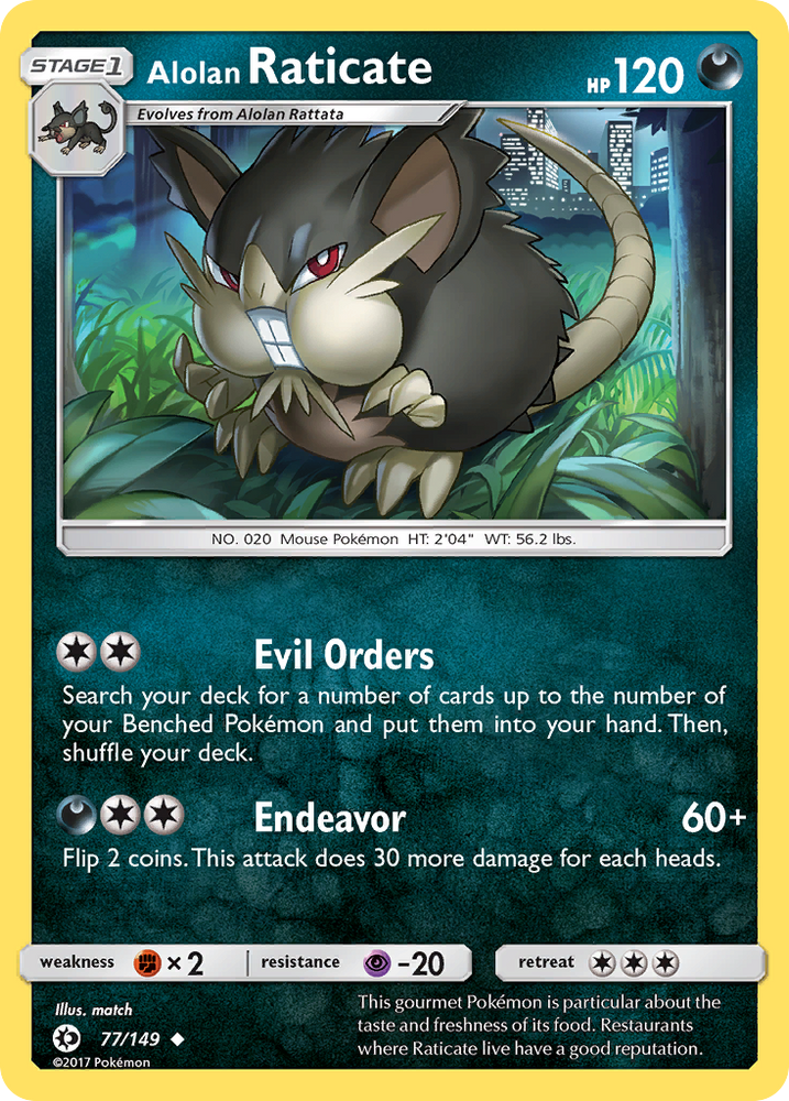 Pokemon | Alolan Raticate (77/149) [Sun & Moon: Base Set] | The Nerd Merchant