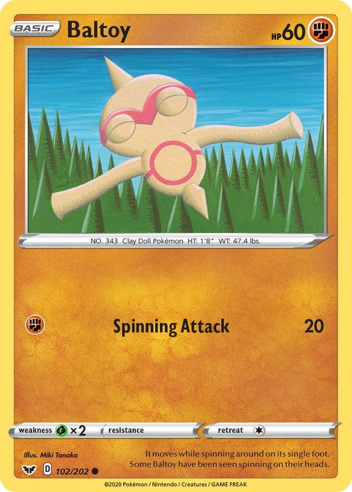 Pokemon | Baltoy (102/202) [Sword & Shield: Base Set] | The Nerd Merchant