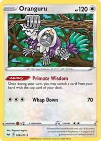 Pokemon | Oranguru (148/202) (Theme Deck Exclusive) [Sword & Shield: Base Set] | The Nerd Merchant
