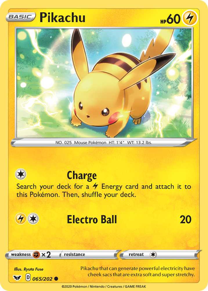 Pokemon | Pikachu (065/202) [Sword & Shield: Base Set] | The Nerd Merchant