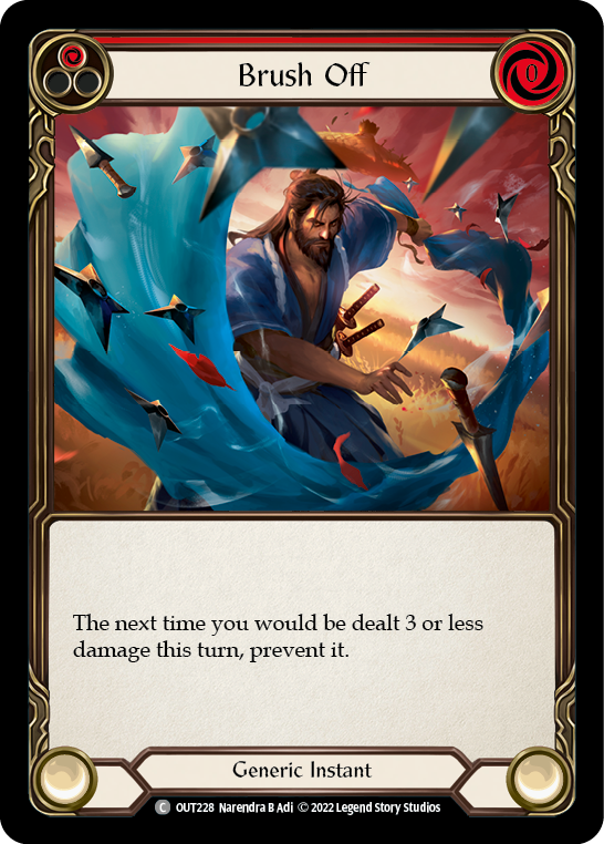 Flesh and Blood TCG | Brush Off (Red) [OUT228] (Outsiders) | The Nerd Merchant