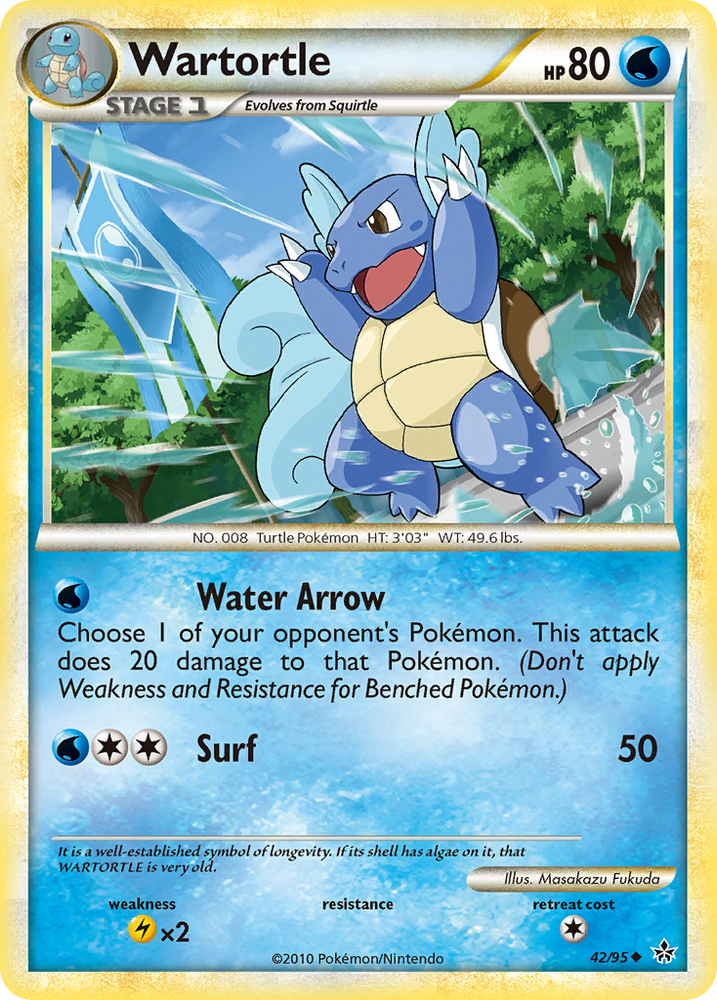 Pokemon | Wartortle (42/95) [HeartGold & SoulSilver: Unleashed] | The Nerd Merchant