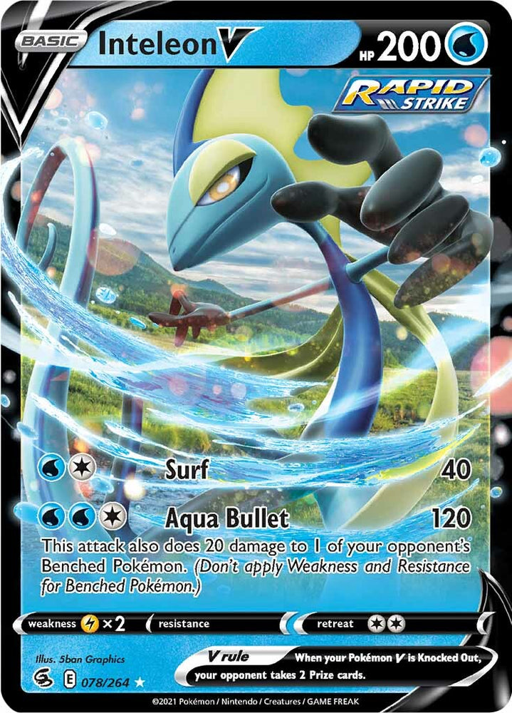 Pokemon | Inteleon V (078/264) [Sword & Shield: Fusion Strike] | The Nerd Merchant