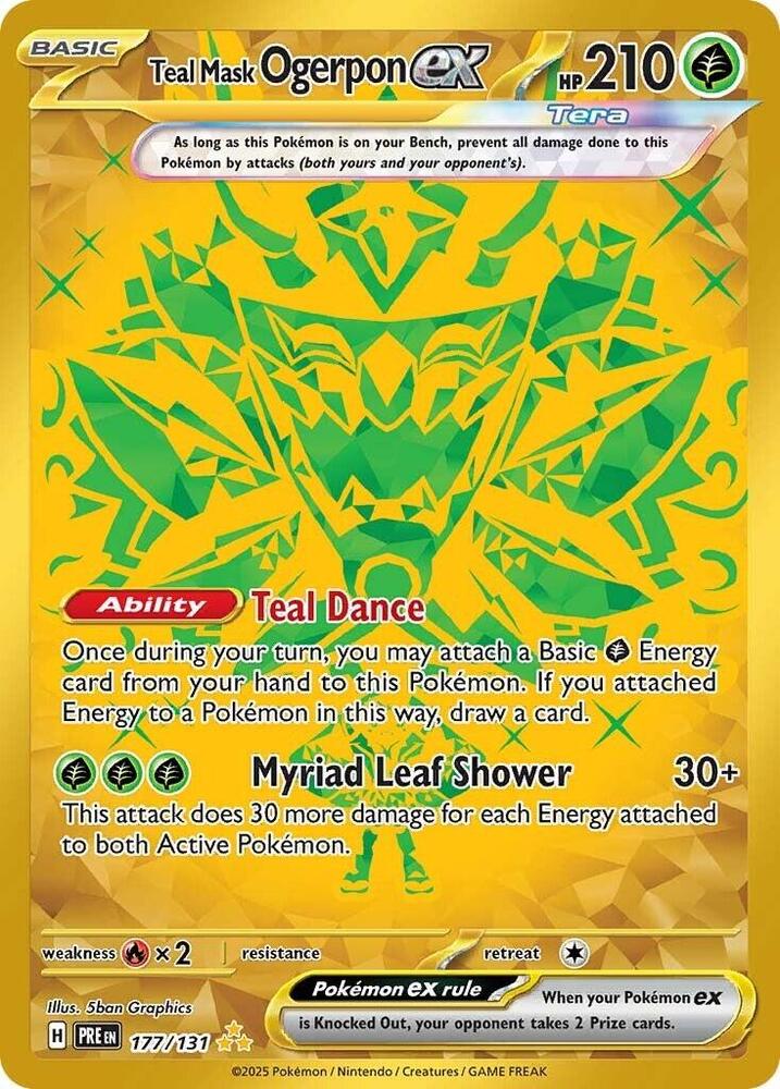 Pokemon | Teal Mask Ogerpon ex (177/131) [Scarlet & Violet: Prismatic Evolutions] | The Nerd Merchant