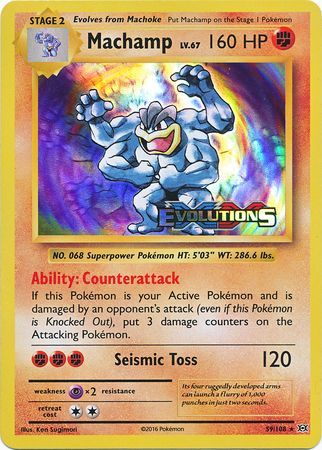 Pokemon | Machamp (59/108) (XY Evolutions Prerelease) [XY: Black Star Promos] | The Nerd Merchant