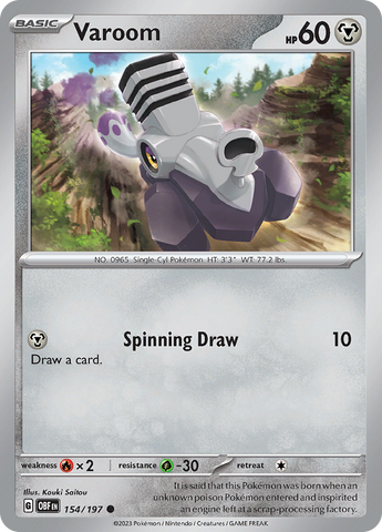Pokemon | Varoom (154/197) [Scarlet & Violet: Obsidian Flames] | The Nerd Merchant