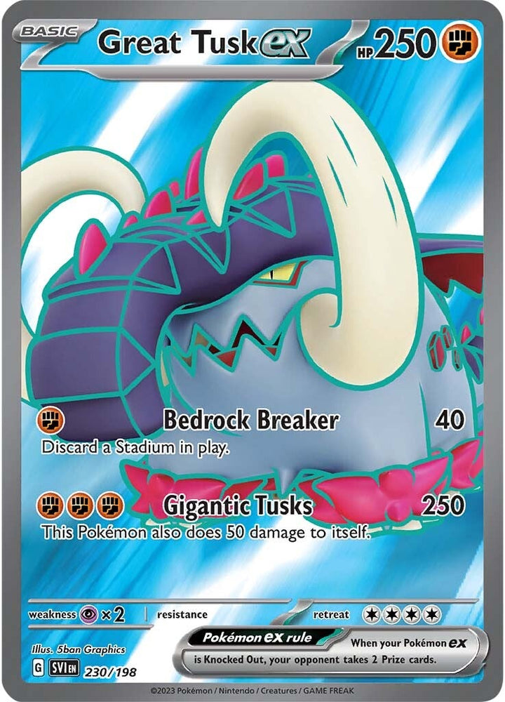 Pokemon | Great Tusk ex (230/198) [Scarlet & Violet: Base Set] | The Nerd Merchant