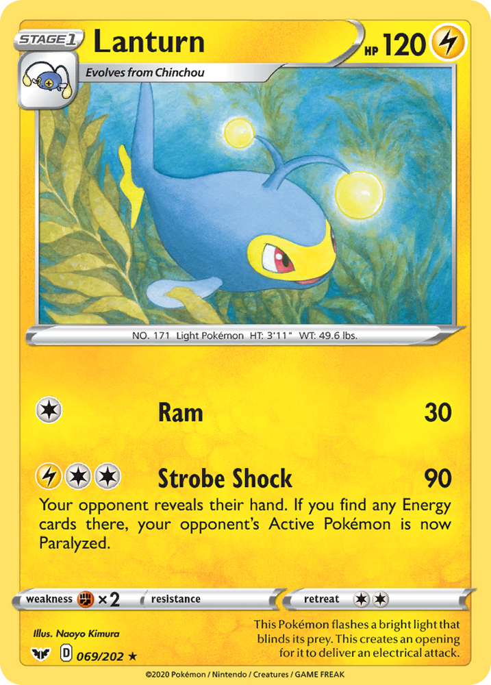 Pokemon | Lanturn (069/202) [Sword & Shield: Base Set] | The Nerd Merchant