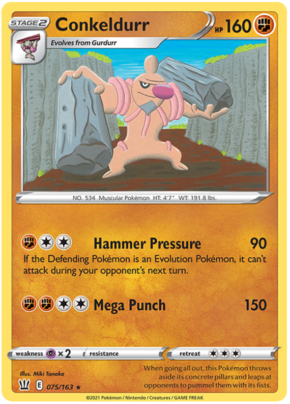 Pokemon | Conkeldurr (075/163) [Sword & Shield: Battle Styles] | The Nerd Merchant