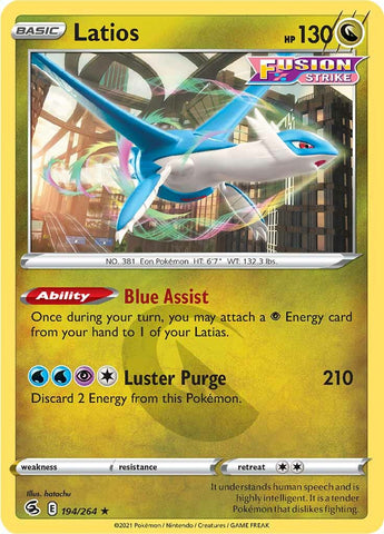 Pokemon | Latios (194/264) [Sword & Shield: Fusion Strike] | The Nerd Merchant