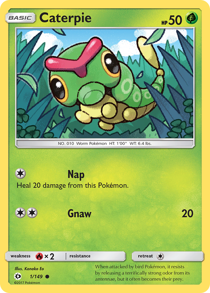Pokemon | Caterpie (1/149) [Sun & Moon: Base Set] | The Nerd Merchant