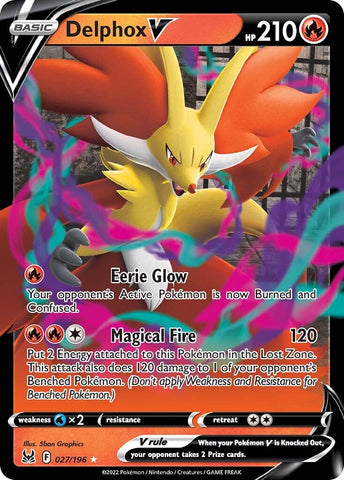 Pokemon | Delphox V (027/196) [Sword & Shield: Lost Origin] | The Nerd Merchant
