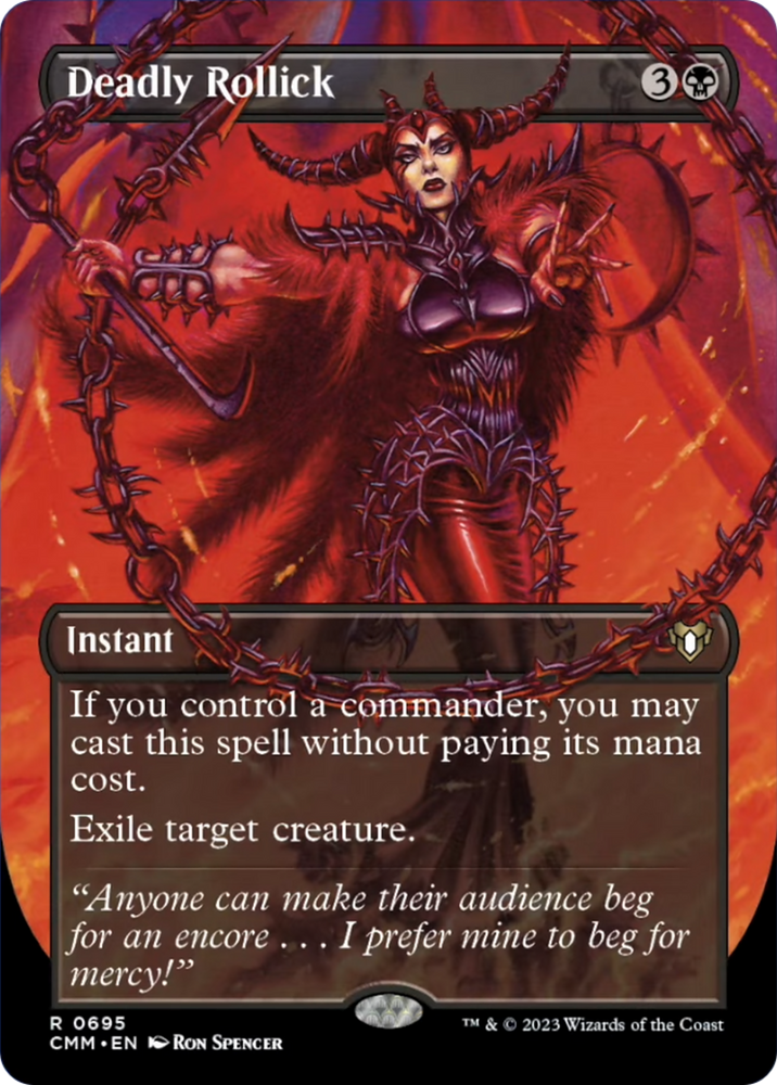 Magic | Deadly Rollick (Borderless Alternate Art) [Commander Masters] | The Nerd Merchant