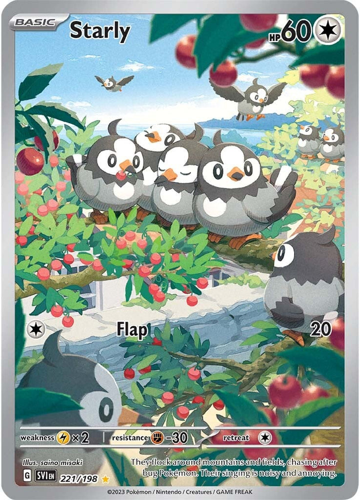 Pokemon | Starly (221/198) [Scarlet & Violet: Base Set] | The Nerd Merchant