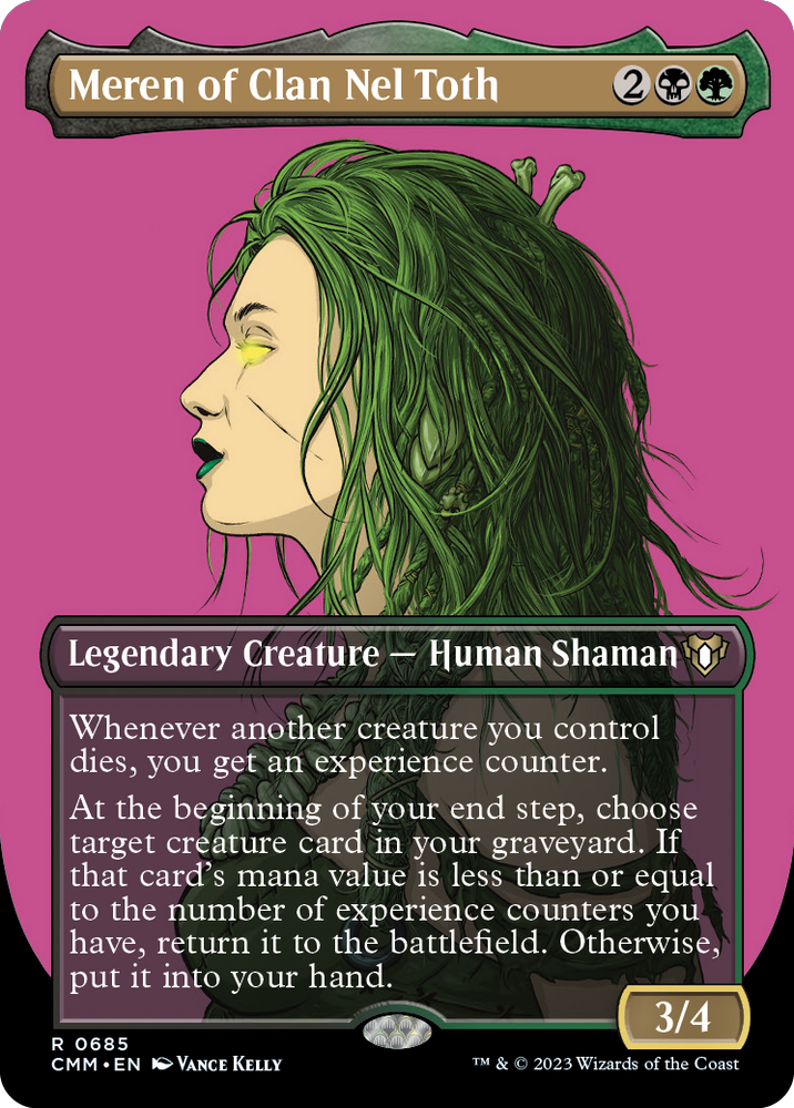 Magic | Meren of Clan Nel Toth (Borderless Profile) [Commander Masters] | The Nerd Merchant