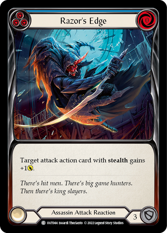 Flesh and Blood TCG | Razor's Edge (Blue) [OUT044] (Outsiders) | The Nerd Merchant