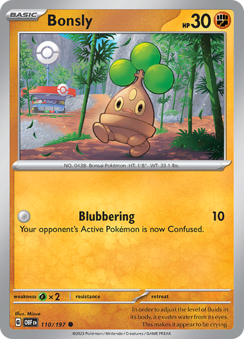 Pokemon | Bonsly (110/197) [Scarlet & Violet: Obsidian Flames] | The Nerd Merchant