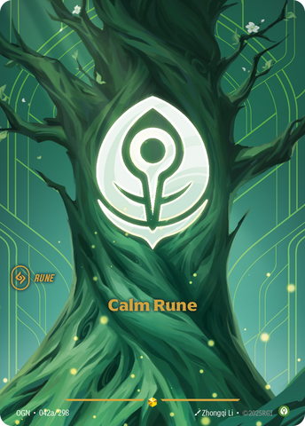 Calm Rune (Alt Foil) - Origins #42