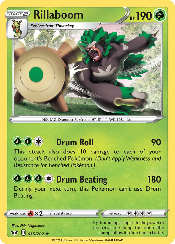 Pokemon | Rillaboom (015/202) (Cracked Ice Holo) (Theme Deck Exclusive) [Sword & Shield: Base Set] | The Nerd Merchant
