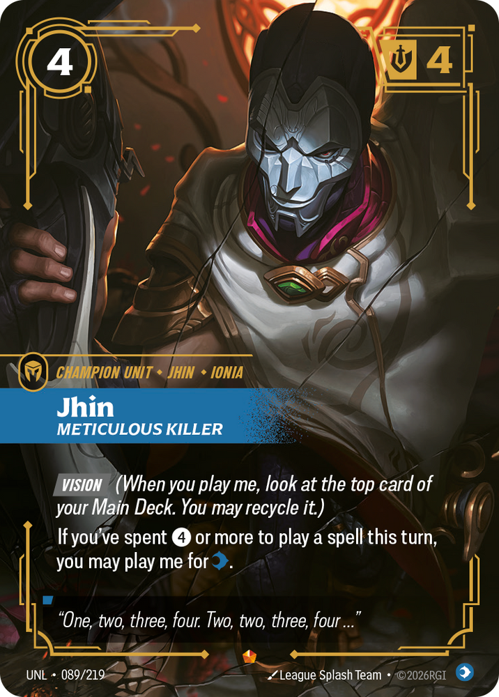 Jhin - Meticulous Killer (Foil) - Unleashed (089/219)