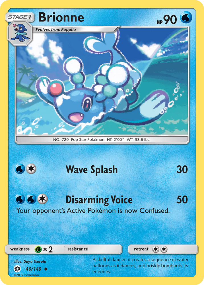 Pokemon | Brionne (40/149) [Sun & Moon: Base Set] | The Nerd Merchant