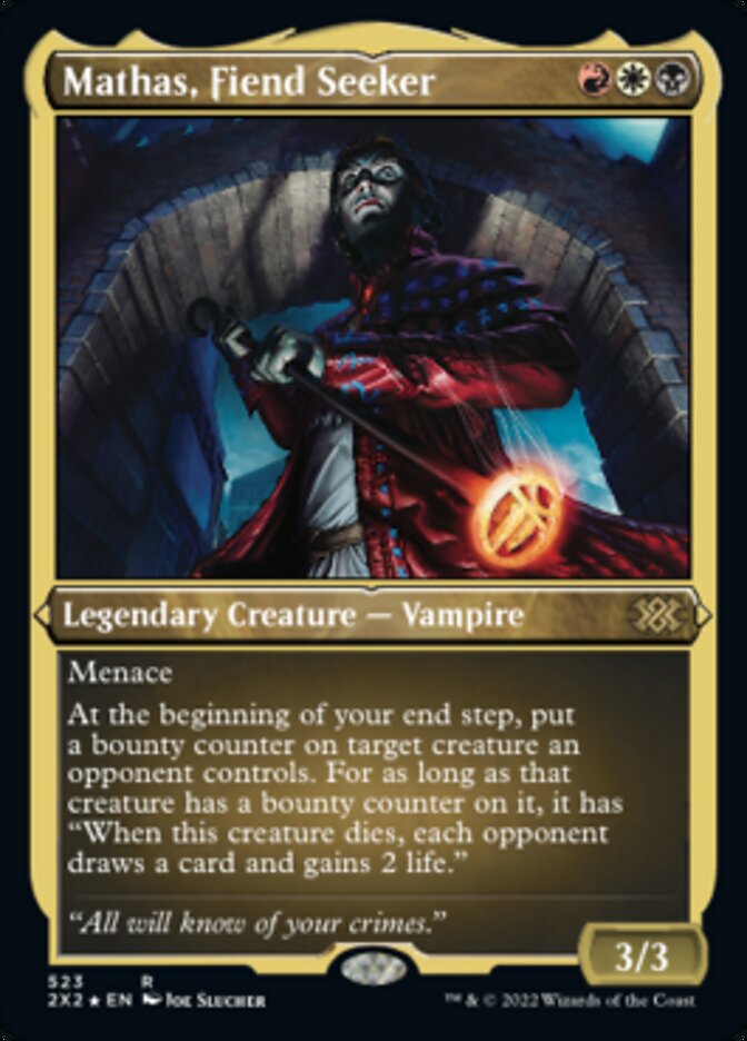 Magic | Mathas, Fiend Seeker (Foil Etched) [Double Masters 2022] | The Nerd Merchant