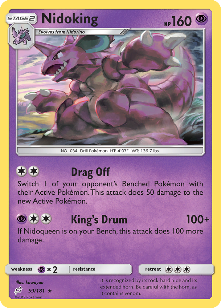 Pokemon | Nidoking (59/181) [Sun & Moon: Team Up] | The Nerd Merchant
