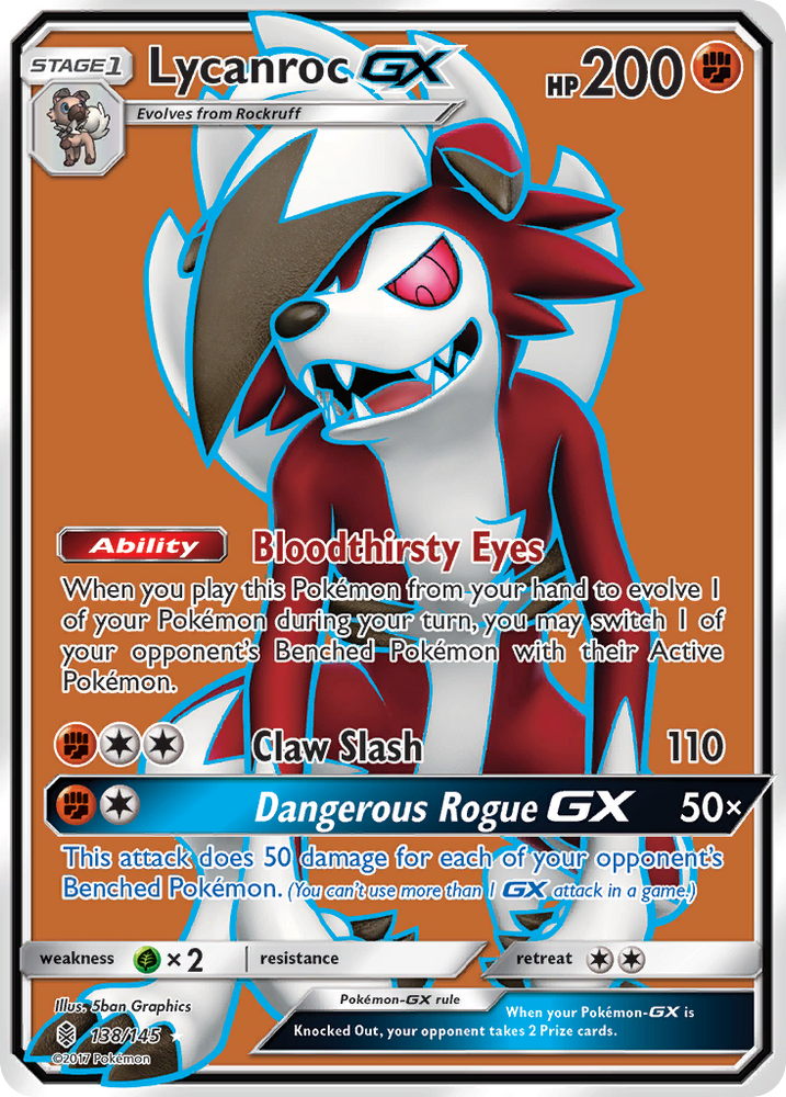 Pokemon | Lycanroc GX (138/145) [Sun & Moon: Guardians Rising] | The Nerd Merchant