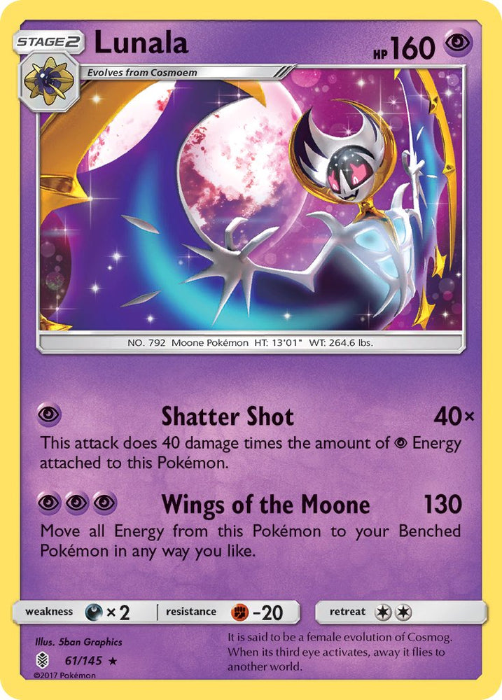 Pokemon | Lunala (61/145) (Theme Deck Exclusive) [Sun & Moon: Guardians Rising] | The Nerd Merchant