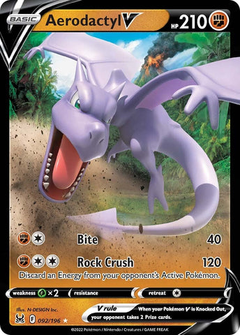 Pokemon | Aerodactyl V (092/196) [Sword & Shield: Lost Origin] | The Nerd Merchant