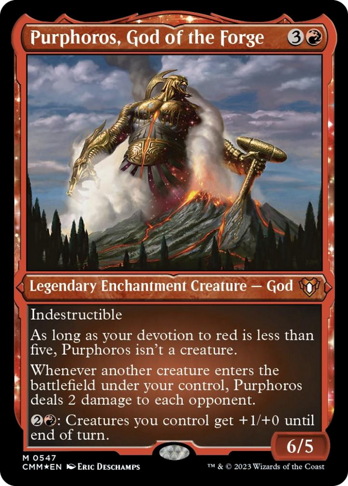 Magic | Purphoros, God of the Forge (Foil Etched) [Commander Masters] | The Nerd Merchant
