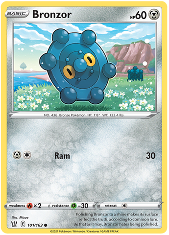 Pokemon | Bronzor (101/163) [Sword & Shield: Battle Styles] | The Nerd Merchant