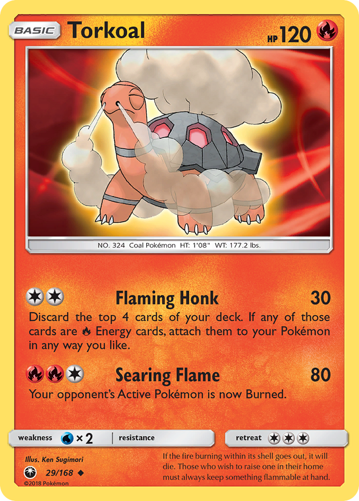 Pokemon | Torkoal (29/168) [Sun & Moon: Celestial Storm] | The Nerd Merchant