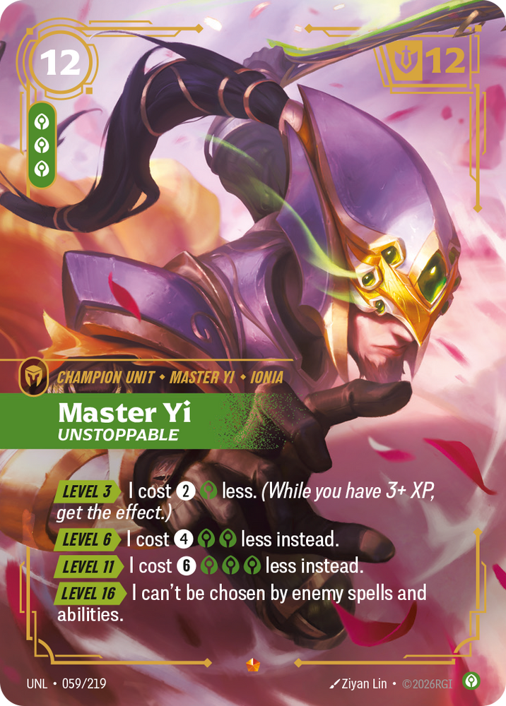 Master Yi - Unstoppable (Foil) - Unleashed (059/219)