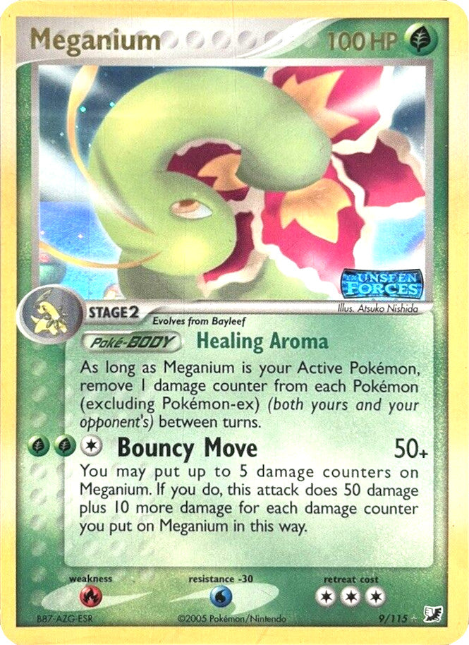Pokemon | Meganium (9/115) (Stamped) [EX: Unseen Forces] | The Nerd Merchant