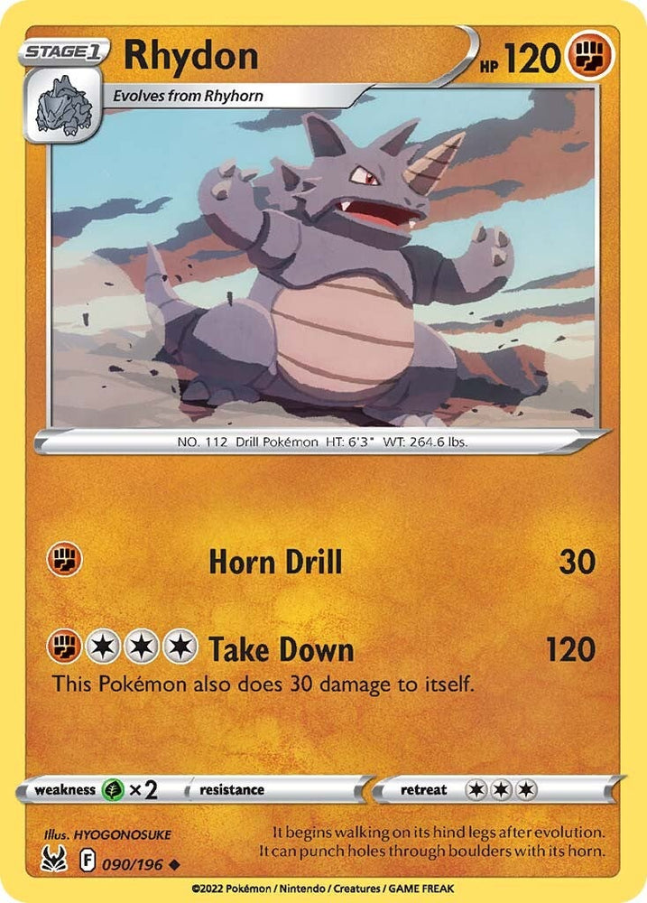 Pokemon | Rhydon (090/196) [Sword & Shield: Lost Origin] | The Nerd Merchant