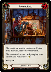 Flesh and Blood TCG | Premeditate [OUT188] (Outsiders)  Rainbow Foil | The Nerd Merchant