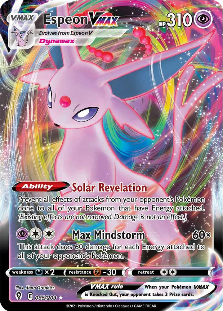 Pokemon | Espeon VMAX (065/203) [Sword & Shield: Evolving Skies] | The Nerd Merchant