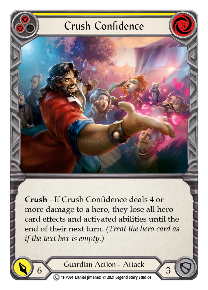 Flesh and Blood TCG | Crush Confidence (Yellow) [1HP074] (History Pack 1) | The Nerd Merchant