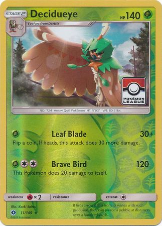 Pokemon | Decidueye (11/149) (League Promo) [Sun & Moon: Base Set] | The Nerd Merchant