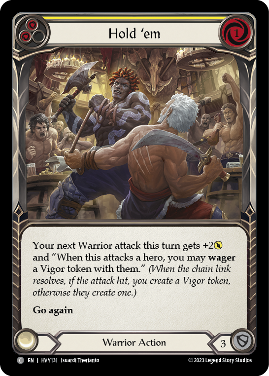 Flesh and Blood TCG | Hold 'em (Yellow) [HVY131] (Heavy Hitters) | The Nerd Merchant