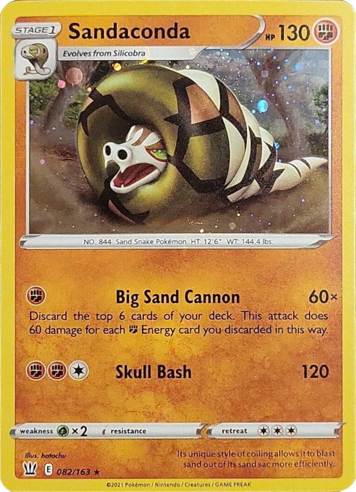 Pokemon | Sandaconda (082/163) (Cosmos Holo) [Sword & Shield: Battle Styles] | The Nerd Merchant
