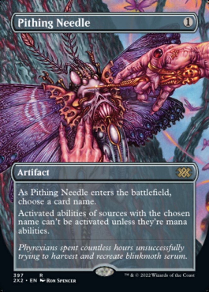 Magic | Pithing Needle (Borderless Alternate Art) [Double Masters 2022] | The Nerd Merchant
